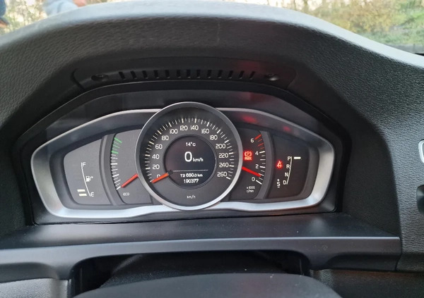 Volvo V60 cena 59900 przebieg: 190377, rok produkcji 2015 z Alwernia małe 277